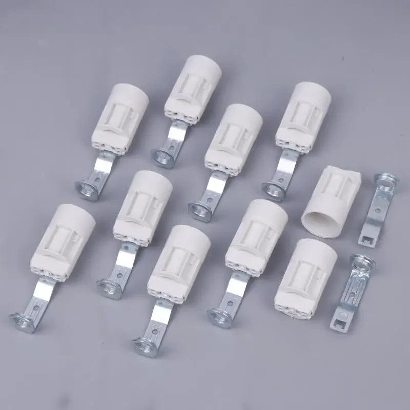 connecteurs électriques blancs modernes 40mm 9mm 10 pièces métal rond lisses opaques
