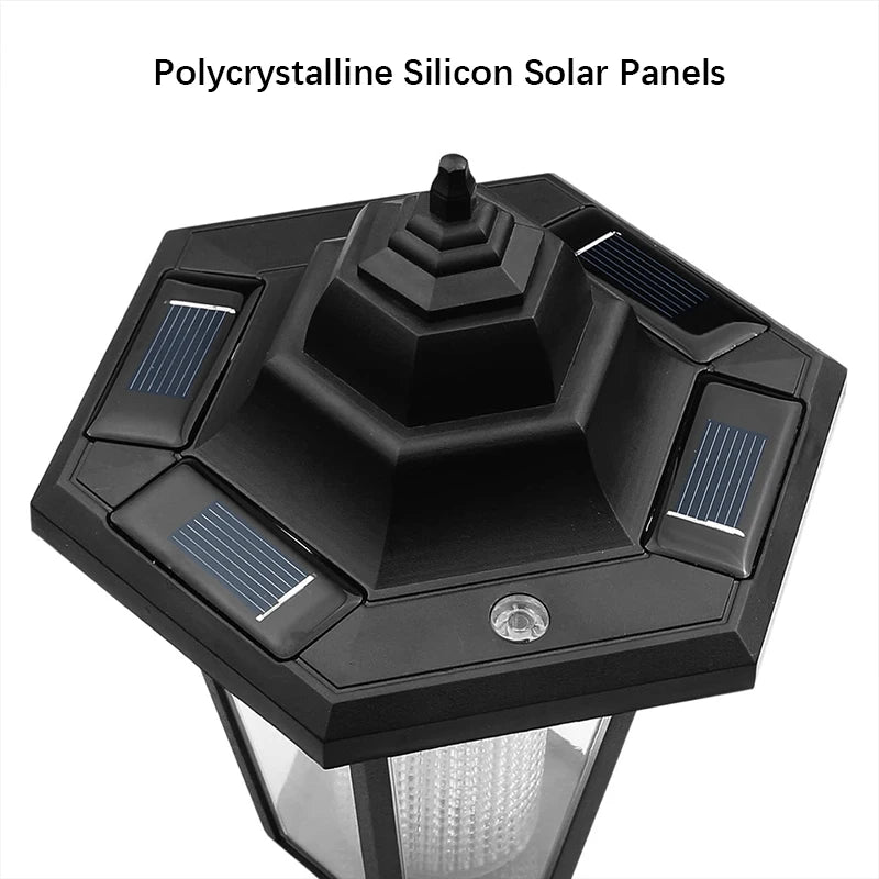 lampe murale solaire led noir verre transparent classique ip65 résistant l'eau éclairage extérieurextérieur
