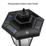 lampe murale solaire led noir verre transparent classique ip65 résistant l'eau éclairage extérieurextérieur