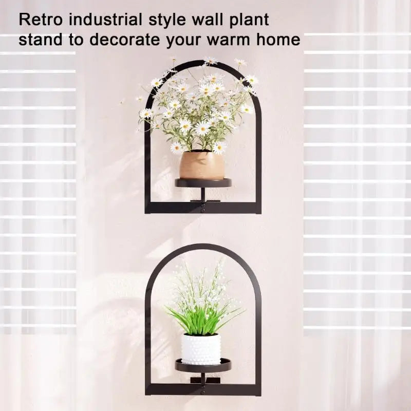 support mural industriel rétro noir fixations vis charge 20lbs hauteur 40cm largeur 30cm élégant