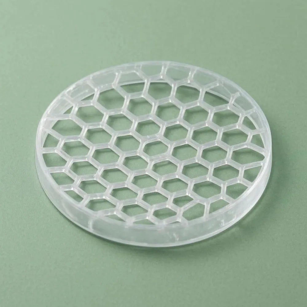 support composition florale transparent grille hexagonale moderne arrangement fleurs fixations invisibles 8x8x2cm