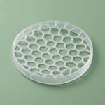 support composition florale transparent grille hexagonale moderne arrangement fleurs fixations invisibles 8x8x2cm