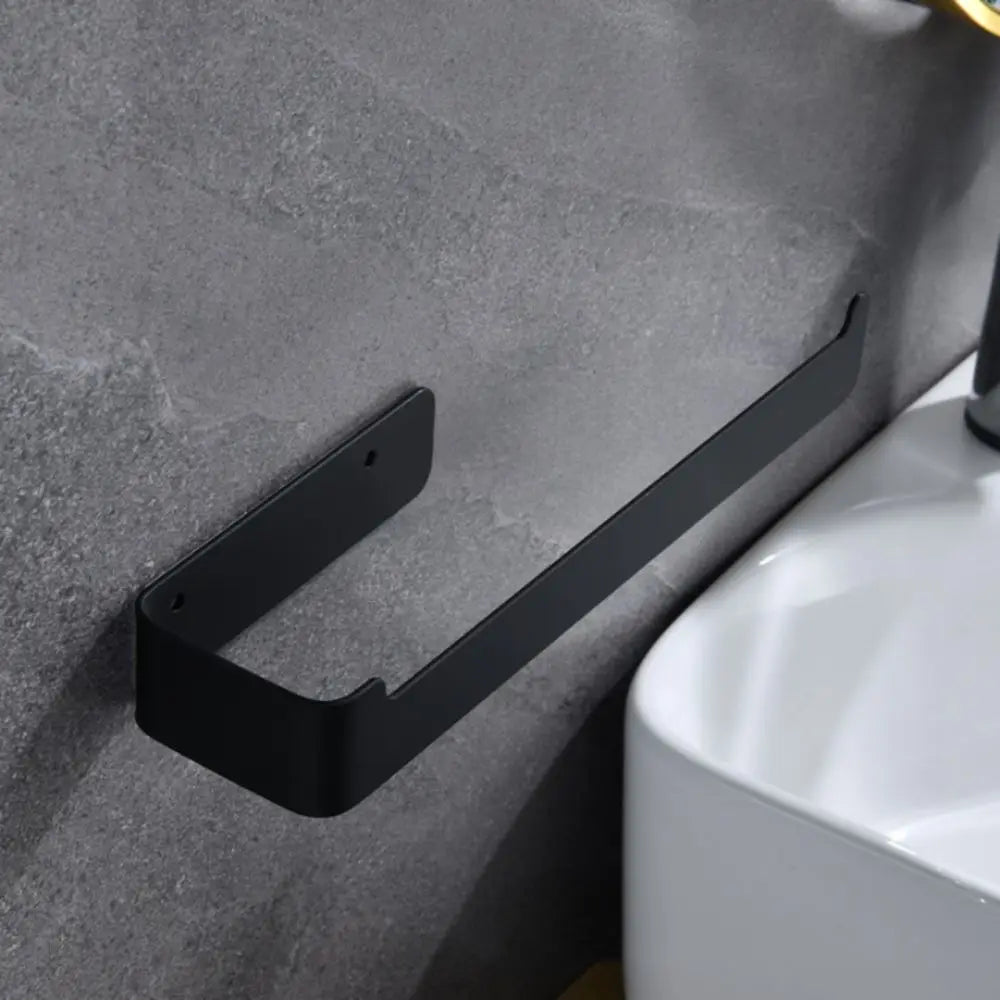 porte serviettes mural fixe moderne acier inoxydable noir blanc facileintérieur décoration ornement domestique