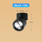 projecteur led pliable spot noir moderne 15w 40w vis câbles aluminium minimaliste