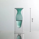 vases décoratifs modernes verre transparent couleur rose violet vert jaune bleu formes organiques arrondies