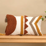 housse coussin bohème géométrique franges polyester 45x45cm 30x50cm décoration salon chambre voiture