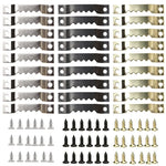 clips fixation noir doré texturés dents vis travail bois 100pcs accessoires crochets