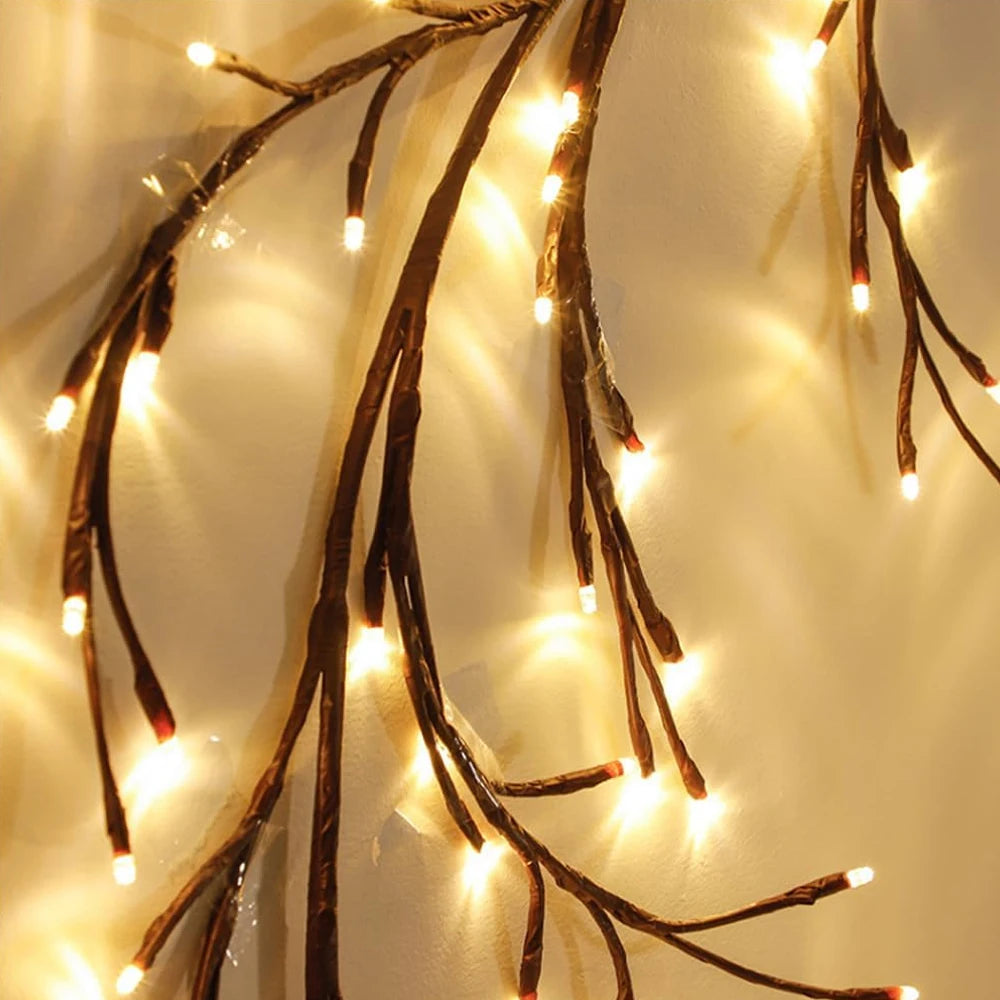 guirlande lumineuse branche noel led blanc moderne télécommande chambre atmosphère