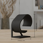 support montre noir moderne rayures horizontales plastique debout decoration intérieure élégante