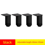 pieds meuble carrés aluminium noir armoire canapé table basse support moderne