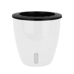 pots plantes auto arrosage blanc noir moderne poignées grille drainage 11 13 18cm