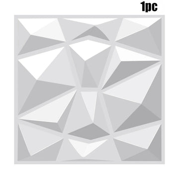 panneau mural décoratif moderne 30x30cm triangles géométriques relief blanc opacité chambre salon