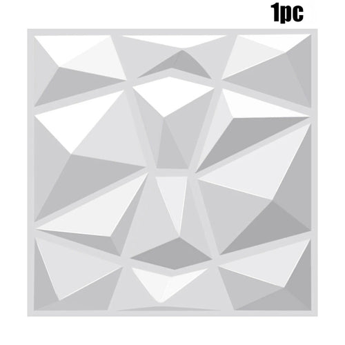 panneau mural décoratif moderne 30x30cm triangles géométriques relief blanc opacité chambre salon