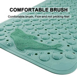 tapis bain anti dérapant moderne vert motif requin suction puissante salle bain respectueux environnement