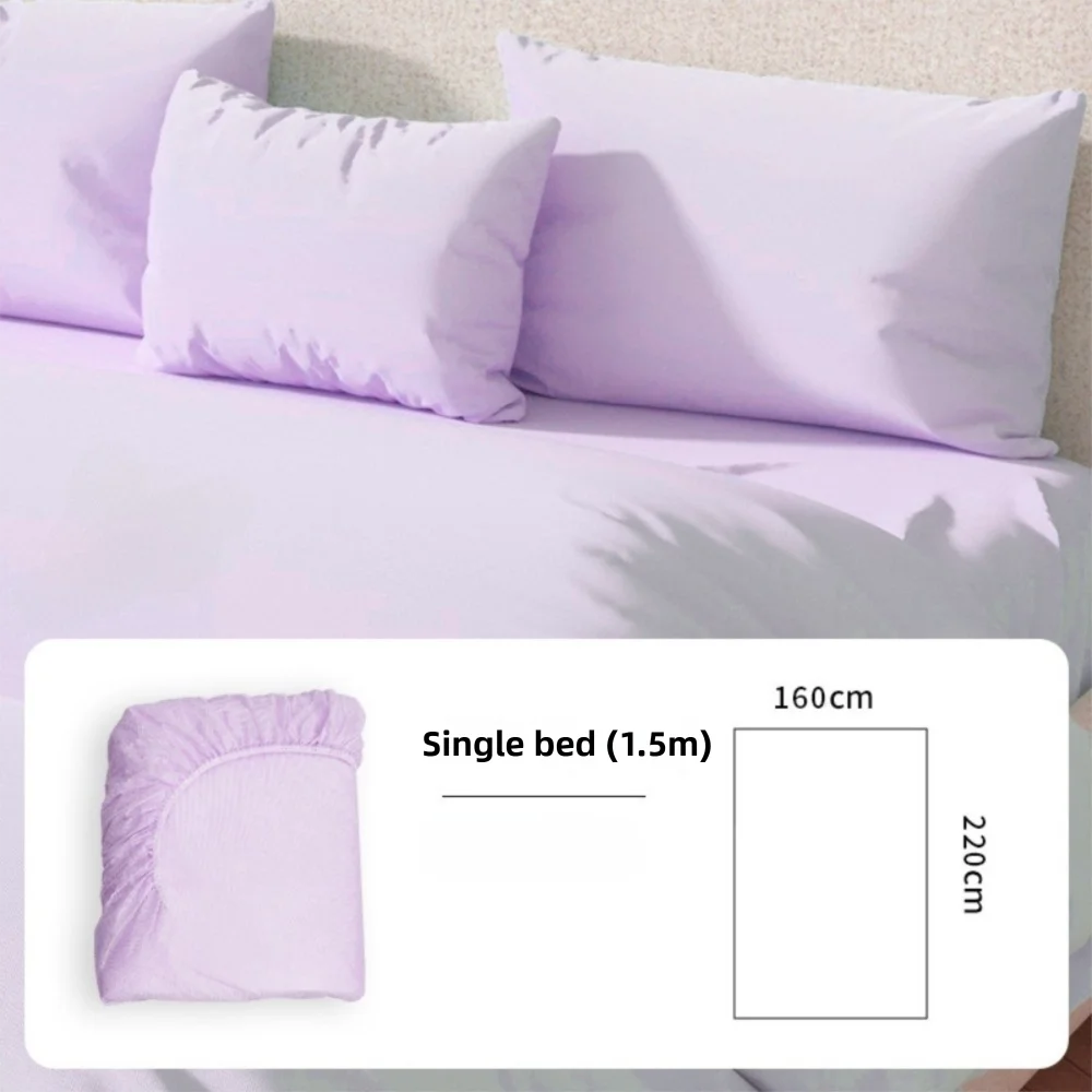 drap housse jetable lit simple double élastique blanc bleu rose vert violet lisse minimaliste