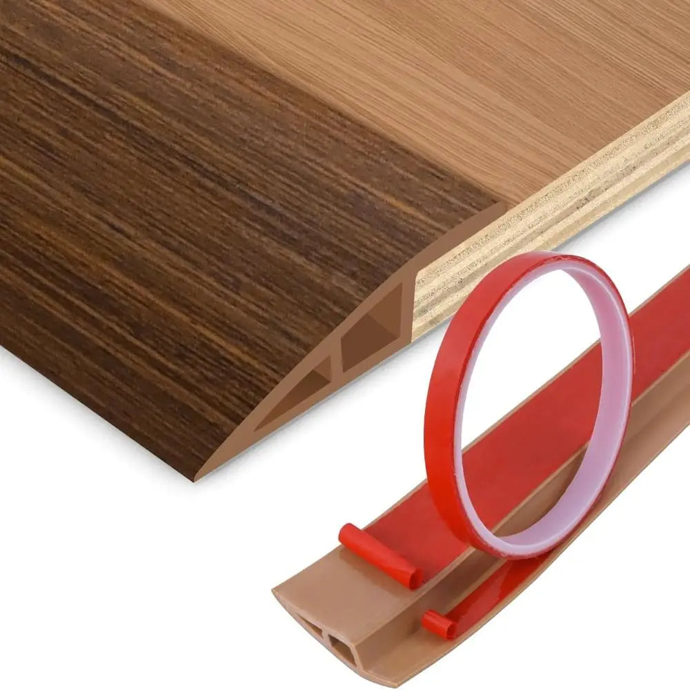 seuil porte imitation bois auto adhésif noir marron clair moderne guide taille