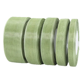 ruban polyester vert clair moderne élégant 15mm 20mm 25mm 38mm translucent emballage décoration mariage