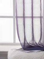 rideau violet blanc polyester moderne transparent chambre salonhôtel