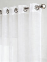 rideau transparent blanc moderne polyester tringle incluse chambre salon 100x120cm
