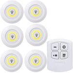 lampe led veilleuse blanc moderne adhésive batterie commandes distante luminosité réglable chambre salle bain