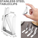 clips table acier inoxydable modernes argentés 12 pièces événements festifs