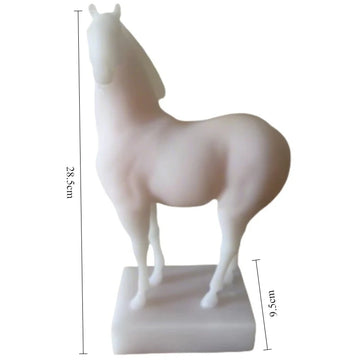 statue cheval blanc résine ornement décoration maison classique salon figurine vintage chinese semi manual