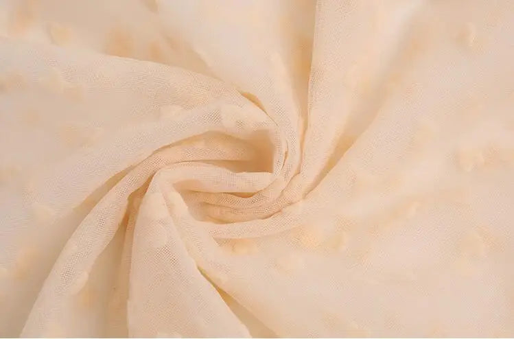 tissu polyester dentelle coeurs blanc noir rose beige rouge translucide mariage