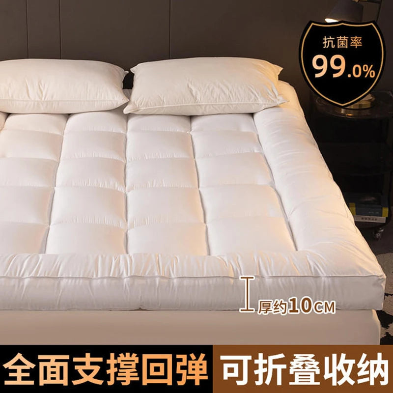 matelas blanc plissé moderne lit simple double chambre étudiant maison confort épais épais