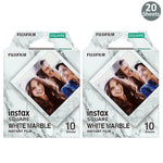 film instantané fujifilm square marbre blanc 10 feuilles compatible sq6 sq10 sp3