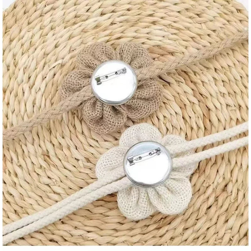 ruban fenêtre décoratif fleurs tricotées ajustables moderne artisanal