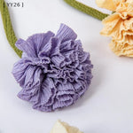 attaches rideaux fleurs tissu coton vert blanc violet orange floral champêtre