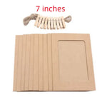 cadres photo carton noir marron blanc pinces bois suspension mur decorative rustic minimaliste