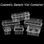 boîtes rangement transparentes flacons cosmétiques réutilisables modernes sans motif