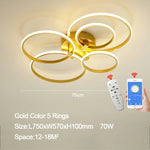 Lampe LED moderne or blanc géométrique simple télécommande app minimaliste 2000 82000 lumens