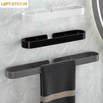 porte serviettes mural blanc noir gris aluminium moderne lisse autonome simple fixations