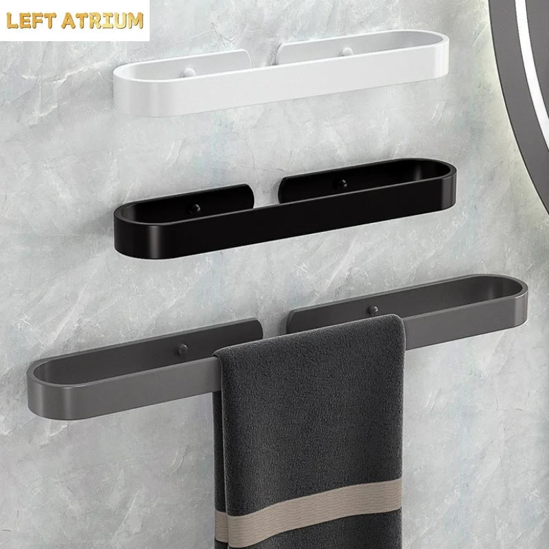 porte serviettes mural blanc noir gris aluminium moderne lisse autonome simple fixations