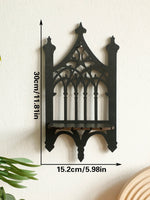 étagère murale gothique noire ajourée décoration chambre bois cristaux cadeau femme homme