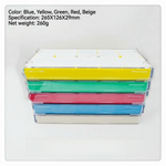 boîtes rangement transparentes plastique compartiments clips coussinets éponge organisation pièces montres moderne différentes couleurs