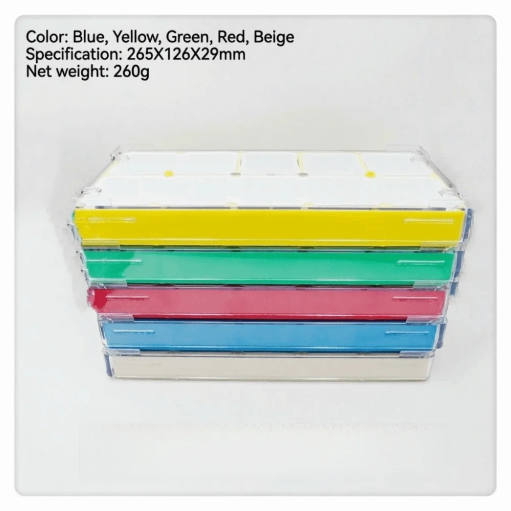 boîtes rangement transparentes plastique compartiments clips coussinets éponge organisation pièces montres moderne différentes couleurs