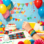 décoration anniversaire ninja multicolore bracelets assiettes verres festif enfants pack 20 assiettes 10 verres