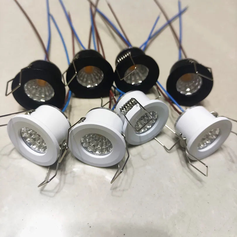 spots led noir blanc doré modernes 12v 220v clips câbles 3w 6000k 3000k chambre