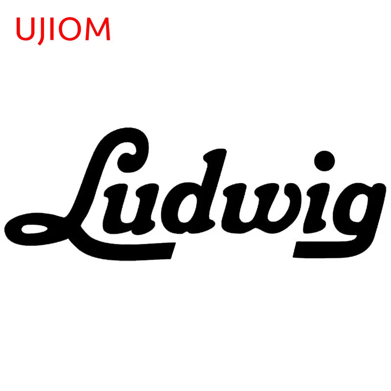autocollant mural ludwig lettre stylisée noir blanc pvc adhésif décoration murale classique moderne