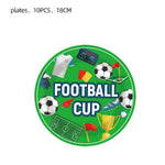 assiettes papier football motifs drapeaux ballons tablecloth serviettes napkins événements festifs anniversaires noël