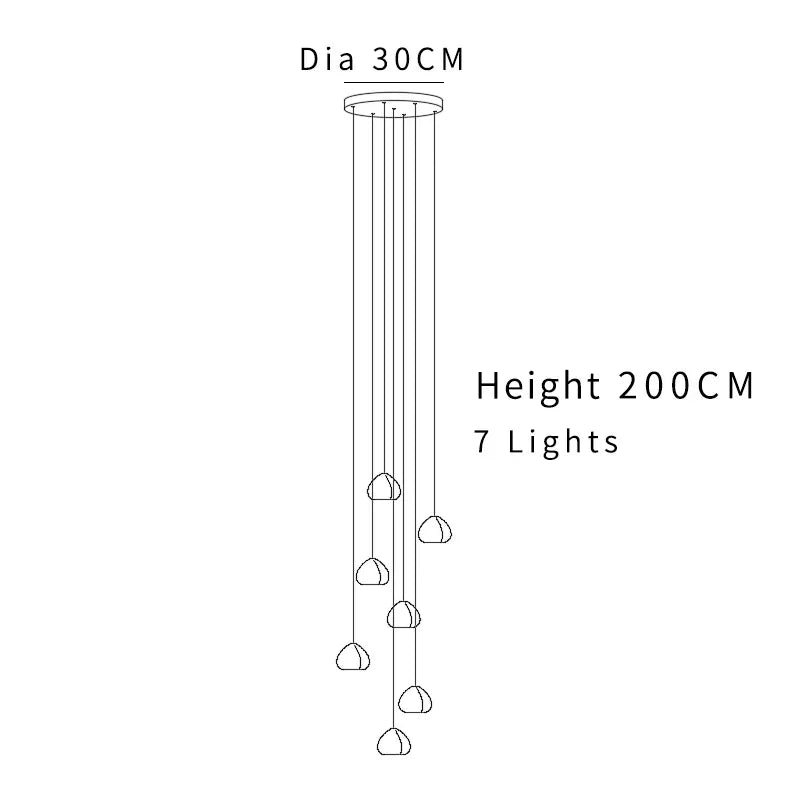 suspension lumineuse moderne transparente cristal ampoules led 200cm haute luminosité