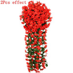 guirlande artificielle violettes fleurs modernes decoration maison intérieure 80cm boite