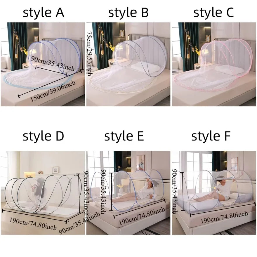 filet protection lit bleu rose blanc maille fine transparent moderne été portable individuel