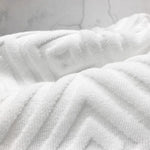 serviettes coton modernes carreaux blanc gris bleu respectueuses environnement absorbantes salle bain