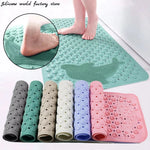 tapis bain antidérapant pvc dauphin moderne 35x70cm drainage texturé bulles ventilation gris rose