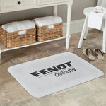 tapis bain blanc logo fendt caravan moderne imperméable antidérapant polyester coton