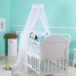 filet protection lit bébé blanc transparent clips géométrique anti moustiques